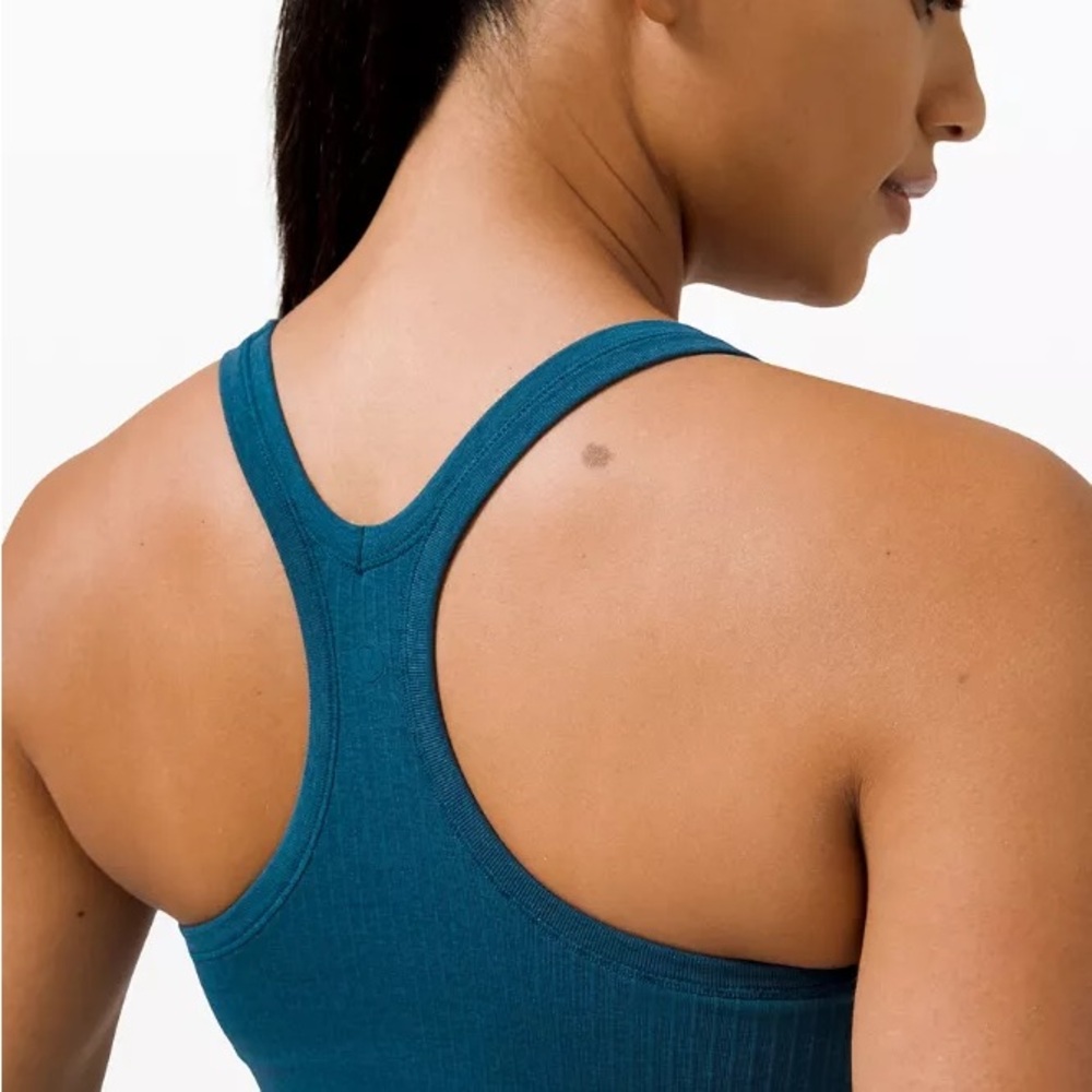 Lululemon Ebb to Street Blue Racerback Tank